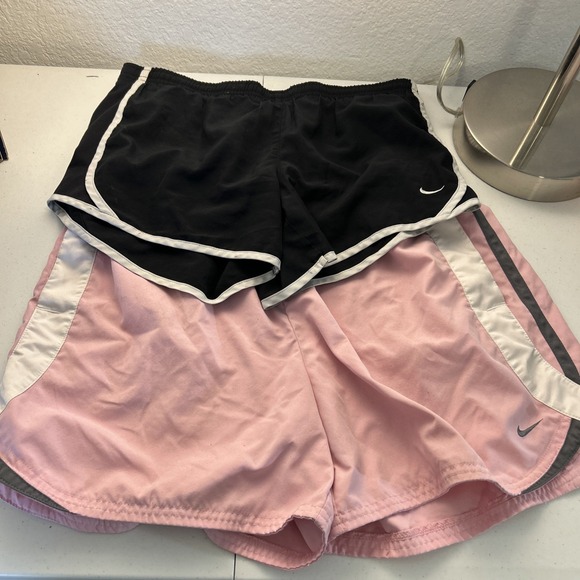 Nike Pants - Lot of 2 Nike Shorts‎ Women's LARGE Dri-Fit Lined Running Drawstring